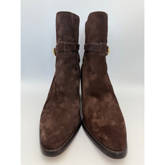 Veronica Beard Sohelia Suede Ankle Chelsea Boots size 10 chocolate brown - Picture 2 of 4